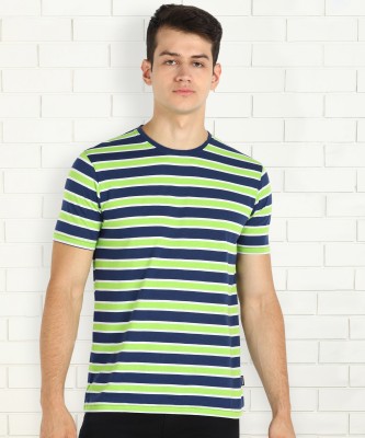 PROVOGUE Striped Men Round Neck Multicolor T-Shirt