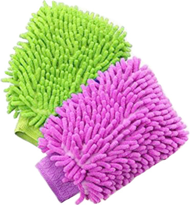 Uprising Store Microfiber Vehicle Washing  Hand Glove(Pack Of 2)