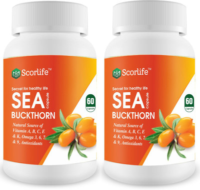 Scorlife Sea Buckthorn Capsule 500mg(2 x 60 Capsules)