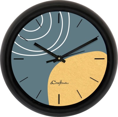 eCraftIndia Analog 31.75 cm X 31.75 cm Wall Clock(Black, Without Glass, Standard)