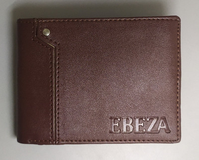 EBEZA Men Casual Brown Artificial Leather Wallet(3 Card Slots)