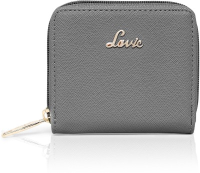 LAVIE Women Casual Grey Artificial Leather Card Holder(3 Card Slots)