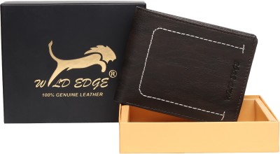 WILD EDGE Men Brown Genuine Leather Wallet(6 Card Slots, Pack of 2)