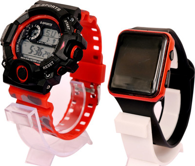epoch VKRDG810 Multi-Function Stylish Sports Militaries New Arrival Silicon Strap Digital Pack of 2 Combo Men And Boys Hot And Cool Best Quality Evers New Year Fashion Sports Digital Stylish Lights New Generation Amazing Look Cool Style Digital Watch Digital Watch - For Boys