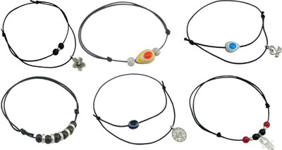 HIGH TRENDZ Combo pack of 6 Single Leg Thread Nazariya Cotton Dori Anklet(Pack of 6)