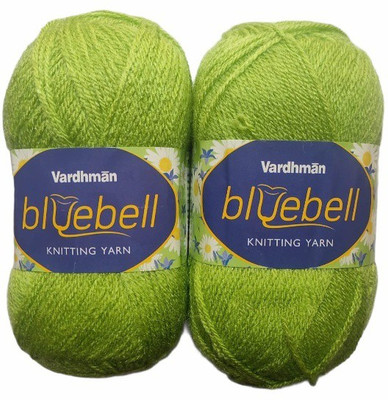 RCB Vardhman Bluebell 200 GM (1 Ball, 100 GM Each) Wool Ball Hand Knitting Wool/Art Craft Soft Fingering Crochet Hook Yarn, Needle Acrylic Knitting Yarn Thread Dyed Shade No-58