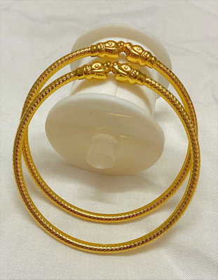 AARISAI Metal Gold-plated Bangle Set(Pack of 2)