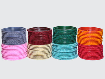 Royal Collection Glass Bangle Set(Pack of 96)