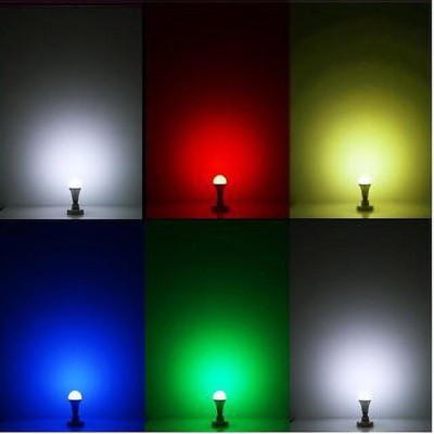 NIPSER 9 W Round B22 LED Bulb(Multicolor, Pack of 6)