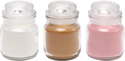 Twixxle XXI™-158-MJ-Jar Candles, Pack of 3 (Scented - Rose, Jasmine & Sandalwood) Candle(Multicolor, Pack of 3)