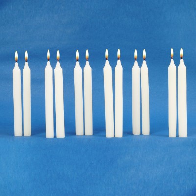Parkash Candles Paraffin Wax Tapper Candle(White, Pack of 12)