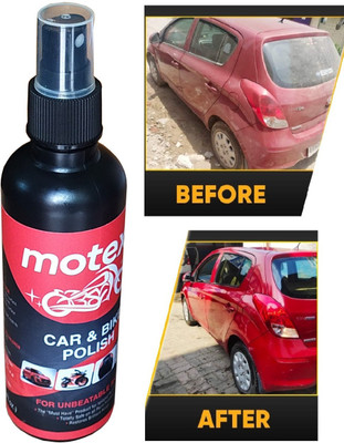 MOTEXO Liquid Car Polish for Metal Parts, Leather, Headlight, Dashboard, Exterior, Chrome Accent, Bumper(200 ml, Pack of 1)