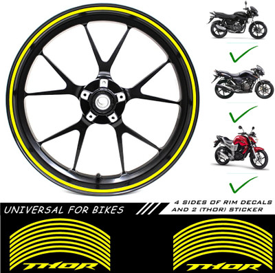 WRAPPING MANIA Sticker & Decal for Bike(Yellow)
