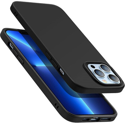 Bodoma Back Cover for Apple iphone 13 Pro(Black, Grip Case, Silicon, Pack of: 1)