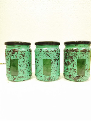 goblet Glass Cereal Dispenser  - 500 ml(Pack of 3, Green)