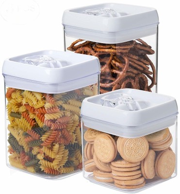 Flipkart SmartBuy Plastic Grocery Container  - 1200 ml, 800 ml, 500 ml(Pack of 3, Multicolor)