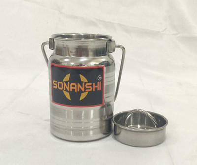 Sonanshi Steel Milk Container  - 400 ml(Silver)