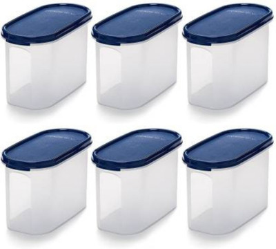 Signoraware Plastic Utility Container  - 1100 ml(Pack of 6, Blue, White)