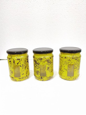 SEETASTIC Glass Grocery Container  - 500 ml(Pack of 3, Multicolor)