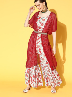 Varanga Women Ethnic Top Sharara Set