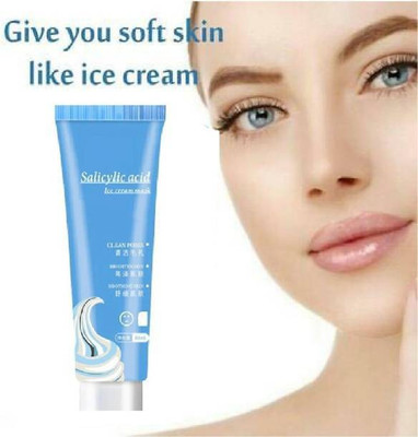 Elecsera Salicylic Acid Ice Cream Face Mask Moisturizing Hydrating Mask Fading Blain Mark Cleaning Pores Mask Blackhead Remover Mask(120 ml)
