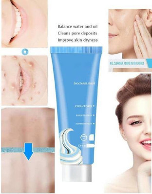 Elecsera Salicylic acid ice cream mask moisturizing application Smear Mask blackhead makeup remover Cleansing and Shrinks Pores Pack of 1(120 ml)