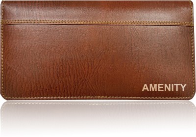 amenity LEATHERETTE CHEQUE BOOK FILE FOLDER Of All Categories(Set Of 1, Tan Brown)