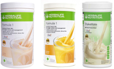 Herbalife Nutrition FORMULA1 VANILLA 500 GRAM & MANGO 500 GRAM & SHAKEMATE 500 GRAM Protein Shake(1.5 kg, VANILLA)