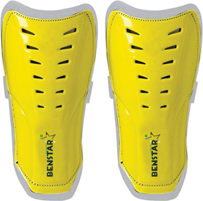 Benstar Football Shin Guards with velcro football shin guard Men Size Shin Guard, Yellow Football Shin Guard