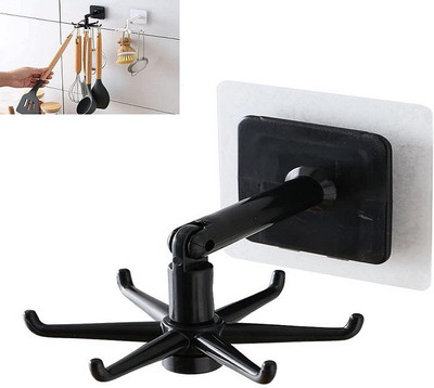 INDOVSION 360 Rotating Hook 2 Hook 6(Pack of 2)