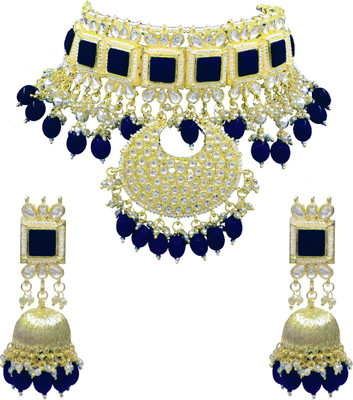 SAIYONI Alloy Blue Jewellery Set(Pack of 1)