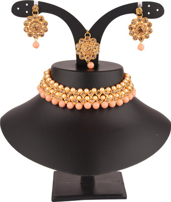 Padmavati Bangles Alloy Beige, Gold Jewellery Set(Pack of 1)