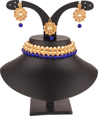 Padmavati Bangles Alloy Blue Jewellery Set(Pack of 1)