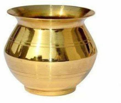 SBBCO Mathura Pooja kalas (Lota) for Home Temple pooja (200ml) Brass Kalash(Gold)