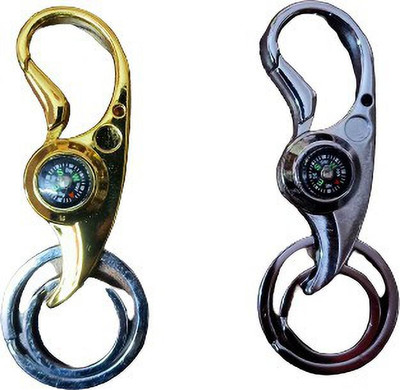 365 Degree Pack of 2 Metal Keychain for Bikes and Cars with Air direction feature Key Chain