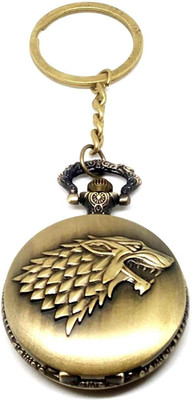 gtrp Men's and Women's Classy Game of Thrones House Stark Keychain (Gold) Key Chain