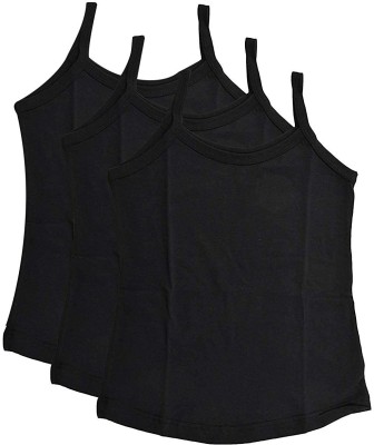 RIJATRENDZZ Camisole For Girls(Black, Pack of 3)