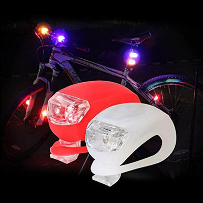 DSTECHBAR Super Frog Red White Led Bicycle Bike Head Light 3 Different Modes (Multicolor) LED Front Rear Light Combo(Red, White)