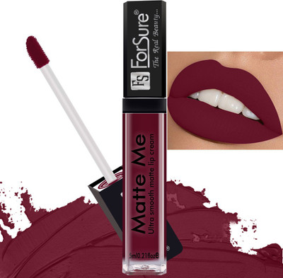 ForSure Matte Me Liquid Waterproof Lipstick (Non Transferable)(Ruby Red, 5 ml)