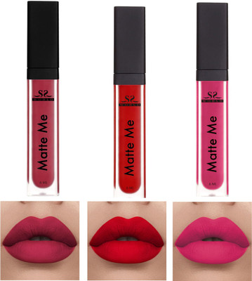 SSworld SUPPER STAY LIQUID MATTE LIPSTICK COMBO OF 3(Multicolor, 6 ml)