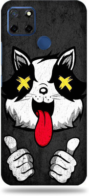 LAMHA Realme C12 Mobile Skin(Ultra Super Crazy Cat With High Matte Finish.,.)