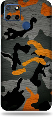 LAMHA Realme C12 Mobile Skin(Ultra Super Camo Orange With High Matte Finish.,.)