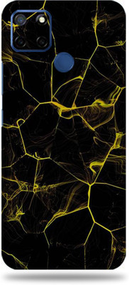 LAMHA Realme C12 Mobile Skin(Ultra Super Black Abstract With High Matte Finish.,.)