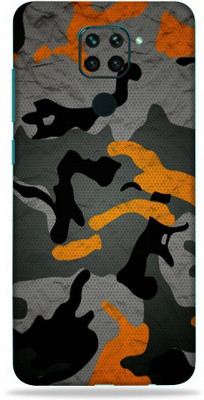 BUGGU Redmi Note 9, redmi note 9 Mobile Skin(Ultra Super Camouflage Orange Skin With High Matte Finish., Mobile Skin (Back+Side+Camera))