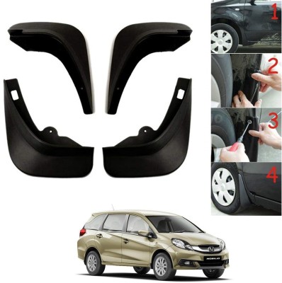 AuTO ADDiCT Front Mud Guard, Rear Mud Guard For Honda Mobilio NA(Black)