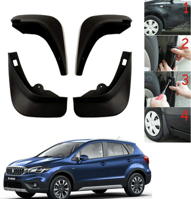 AuTO ADDiCT Front Mud Guard, Rear Mud Guard For Maruti S-Cross NA(Black)