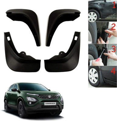 AuTO ADDiCT Front Mud Guard, Rear Mud Guard For Tata Harrier NA(Black)