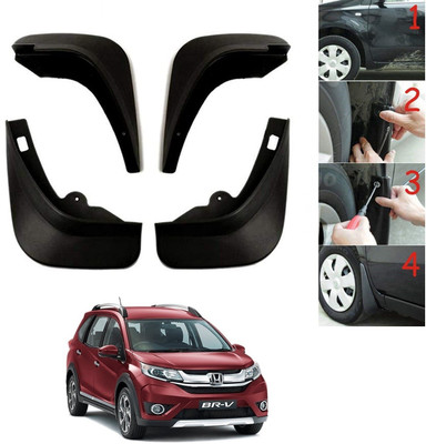 AuTO ADDiCT Front Mud Guard, Rear Mud Guard For Honda BRV i-DTEC E MT NA(Black)