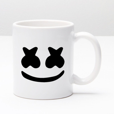 BE UNIQUE Marshmallow Face Ceramic Coffee Mug(330 ml)