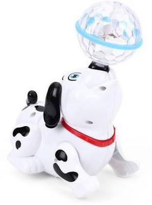 VALGRO Cute Dancing Dog Toy With 3D Light And Musical Toy for Kids(White)